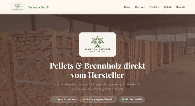 Vorschau der Webseite von Gardenia GmbH